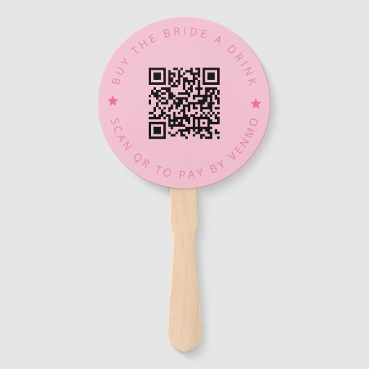 Éventail Bachelorette Acheter L'Épouse Un Boisson Rose QR C (Dos)