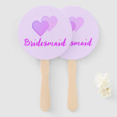 Éventail Bachelorette de Bridesmaid. Art de la ligne fémini (Devant et derrière)