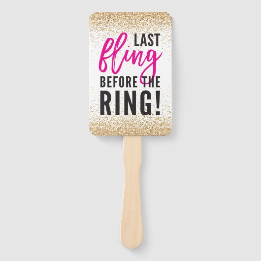 Éventail BACHELORETTE PARTY dernière course avant l'anneau (Devant)