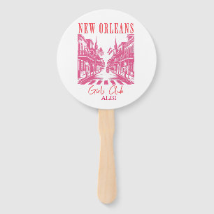 Éventail Bachelorette rose Nouvelle-Orléans