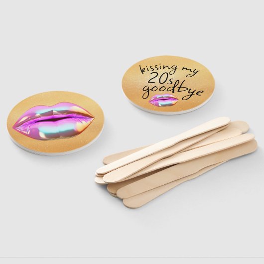 Éventail Baiser mes "20 ans" Au revoir (Non-assemblé)