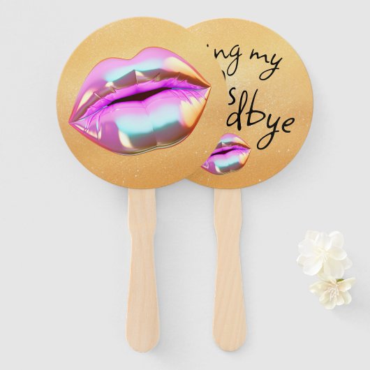 Éventail Baiser mes "20 ans" Au revoir (Devant et derrière)