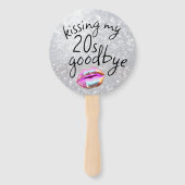 Éventail Baiser mes "20 ans" Au revoir (Dos)
