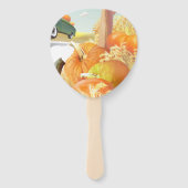 Éventail Balade en Citrouille lunaire (Dos)