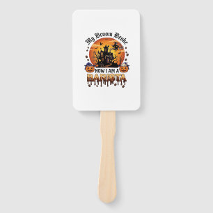 Éventail Balai Brisé Barista Halloween Sorcière Café Citrou