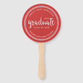 Éventail Bande rouge et Grandes Blances Photo de fin d'étud (Devant)