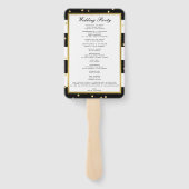 Éventail Bandes étincelantes | Programme de mariage moderne (Dos)