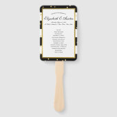 Éventail Bandes étincelantes | Programme de mariage moderne (Devant)