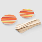 Éventail Bandes rouges mignonnes orange (Non-assemblé)
