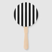 Éventail Bandes Verticales Chic Noir Et Blanc Gratté (Dos)