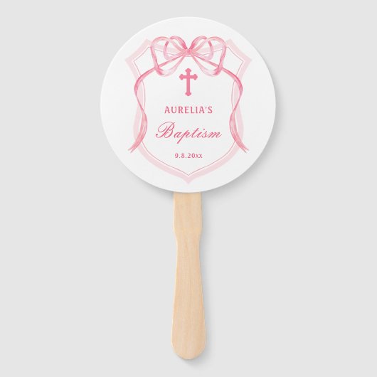 Éventail Baptême de la crête rose (Dos)