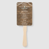 Éventail Barnwood Lights Aqua Wedding Programme de mariage (Devant)