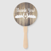 Éventail Barre légère rustique Bois et colliers d'orignaux (Dos)