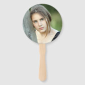 Éventail Bat mitzvah Bleu Opal Chic Aquarelle Photo (Dos)