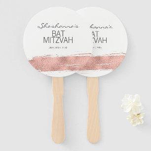 Éventail Bat mitzvah rose Gold Brushstroke