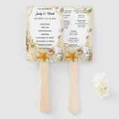 Éventail Beach Sand Castle Programme de mariage Ventilateur (Devant et derrière)