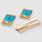 Éventail Beach Sand Heart Seashore Mariage (Non-assemblé)