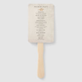 Éventail Beach Seashells Programme de mariage de sable fête (Dos)