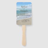 Éventail Beach Wedding Hearts (Dos)