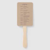 Éventail Beach Wedding Sand Hearts Programme de mariage (Dos)