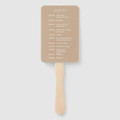 Éventail Beach Wedding Sand Hearts Programme de mariage (Dos)