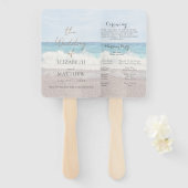 Éventail Beach Wedding Seaside/Oceanside Wedding Program (Devant et derrière)