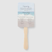 Éventail Beach Wedding Seaside/Oceanside Wedding Program (Dos)