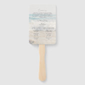 Éventail Beach Wedding Seaside/Oceanside Wedding Program (Dos)