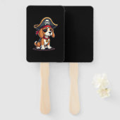 Éventail Beagle Costume de pirate Jolly roger Drapeau Croix (Devant et derrière)