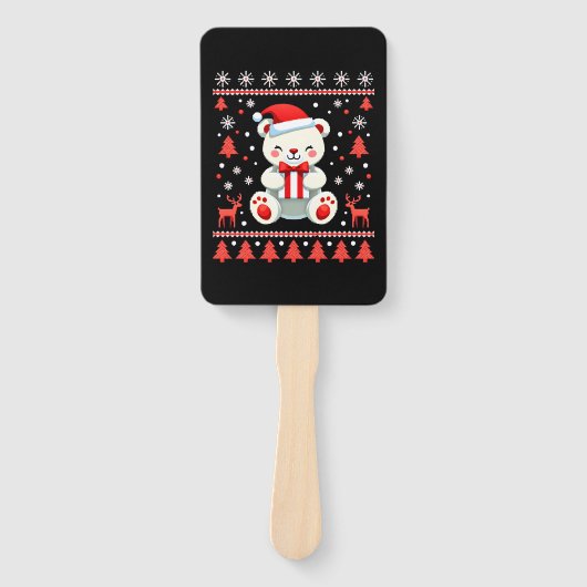 Éventail Bear Christmas Christmas (6) (Devant)