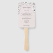 Éventail Beau Blush Floral Sketched Wedding Programme (Dos)
