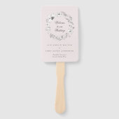 Éventail Beau Blush Floral Sketched Wedding Programme (Devant)