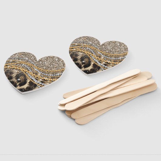 Éventail Beau Poster de animal tendance Leopard Faux (Non-assemblé)