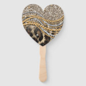 Éventail Beau Poster de animal tendance Leopard Faux (Devant)