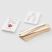 Éventail Beau programme de mariage de fleurs d'aquarelle (Non-assemblé)