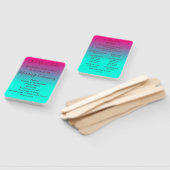Éventail Beau programme de mariage rose et bleu ombre (Non-assemblé)