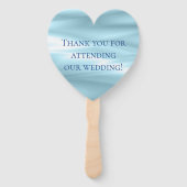 Éventail Beau souvenir Mariage bleu (Dos)