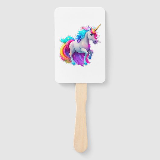 Éventail Beau Sticker Unicorn 2 (Devant)