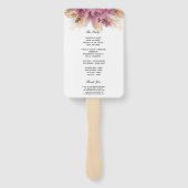 Éventail Beauté élégante moderne Orchidée rose & Pampas & O (Dos)