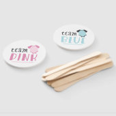 Éventail Bébé bleu ou rose Genre Reveillez l'équipe Bleu ou (Non-assemblé)