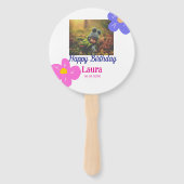 Éventail Bébé enfants 1er anniversaire ajouter le nom date  (Devant)