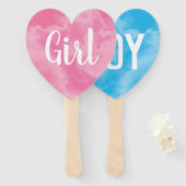 Éventail Bébé Genre Révéler Fumée Bombe Garçon Fille Bleu r (Devant et derrière)