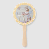 Éventail Bébé mignon Lion Cub Wild One Garçon Premier anniv (Dos)