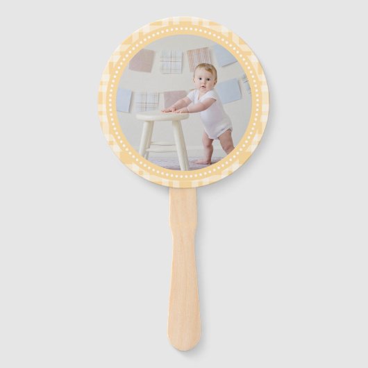 Éventail Bébé mignon Lion Cub Wild One Garçon Premier anniv (Dos)