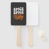Éventail Bébé Spice Spice Halloween Typographie Rétro Desig (Devant et derrière)