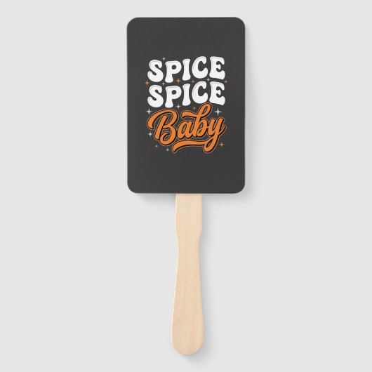 Éventail Bébé Spice Spice Halloween Typographie Rétro Desig (Devant)