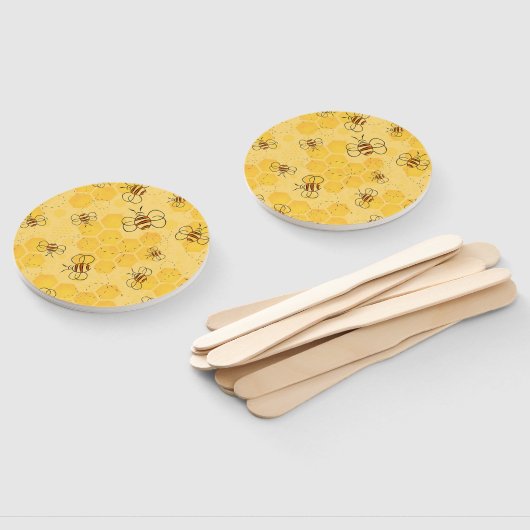 Éventail Bee Buzzing Honey Bees mignonne (Non-assemblé)