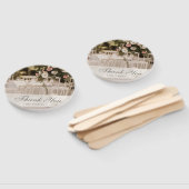 Éventail Beige Pastel Élégant Merci souvenir (Non-assemblé)