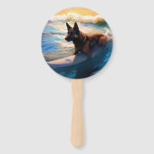 Éventail Belge Shepherd Beach Surf Peinture (Dos)