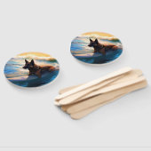 Éventail Belge Shepherd Beach Surf Peinture (Non-assemblé)